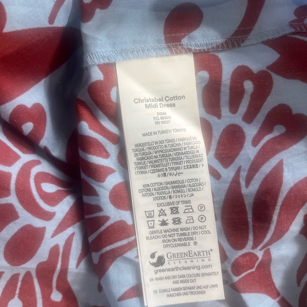 Boden Blue and Burgundy Floral Maxi Dress - Picture 7 of 7
